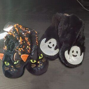 Set of 2 Faux Fur Pull-on Slipper Socks | Hyde & EEK! | S/M (5/7)